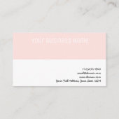 ローズピンクの最小主義の専門のシンプルのゆとり 名刺 (裏面)