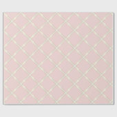 ローズピンクの金ゴールドのストライプの魅力的な光沢があるデザイン ラッピングペーパー (フラット)