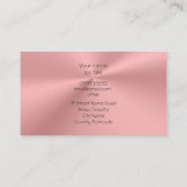 ローズピンクの金属鋼鉄効果で自動スポーツ 名刺 (裏面)