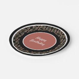 ローズピンクの黒 ペーパープレート