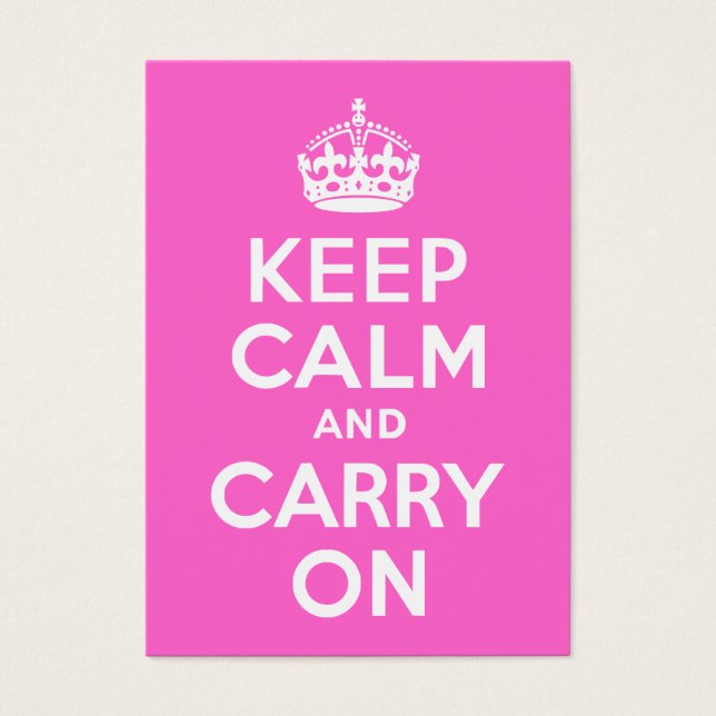ローズピンクのKeep Calm and Carry On (正面)