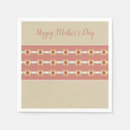 ローズピンクオレンジトープエレガント スタンダードカクテルナプキン