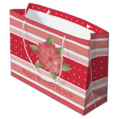 ローズピンクストライプ ラージペーパーバッグ (裏面アングル)