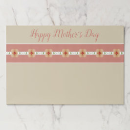 ローズピンクチューペアンドオレンジ紙ランチョンマット ペーパーパッド