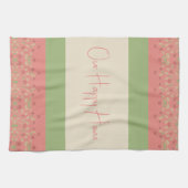 ローズピンクフローラ キッチンタオル (横)