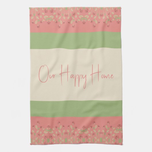 ローズピンクフローラ キッチンタオル (縦)