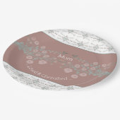 ローズピンクフローラ ペーパープレート (アングル)