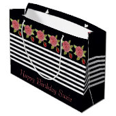 ローズピンクフローラ ラージペーパーバッグ (裏面アングル)