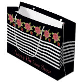 ローズピンクフローラ ラージペーパーバッグ (正面アングル)