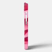 ローズピンク幾何学デザインの3DテクスチャーiPhoneケース Case-Mate iPhoneケース (裏面 / 左)