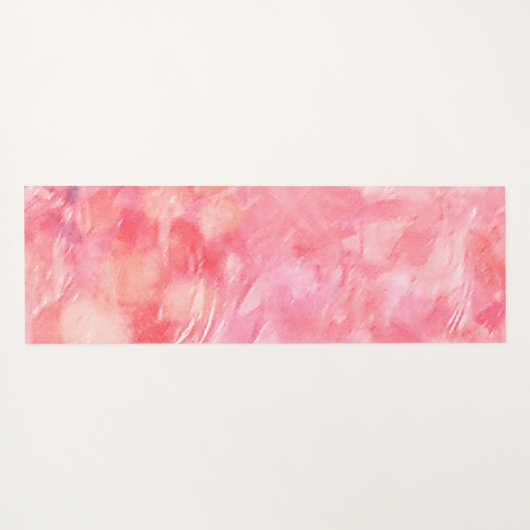 ローズピンク抽象芸術ナマステ瞑想フロア ヨガマット (裏面(横))