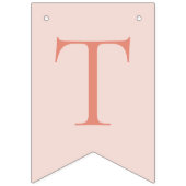 ローズピンク&ピーチ フラワーバunting バナー (第1の旗)