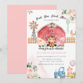 ローズファームの動物園 バースデーパーティー招待状 招待状 (正面/裏面)