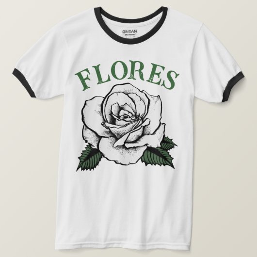 ローズフラワー Tシャツ (デザイン正面)