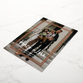 ローズフレームクリスマスフォイルホリデーカード 箔シーズンカード (回転した状態)