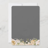 ローズフレーム 手描き招待状 招待状 (裏面)