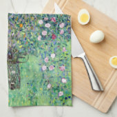ローズブスザツリーズグスタフクリムト キッチンタオル (四つ折り)
