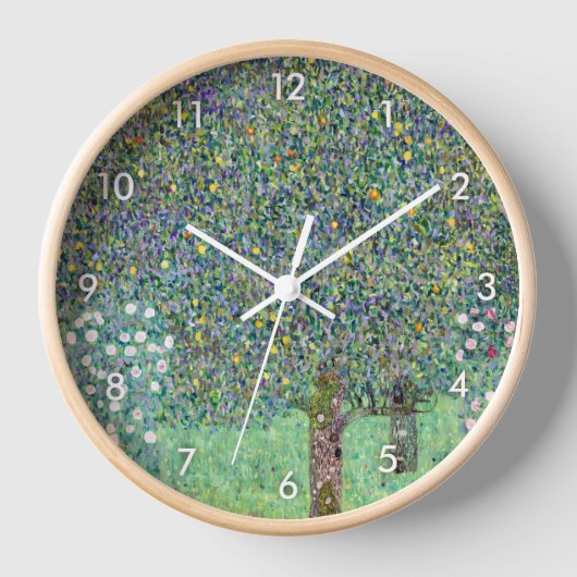 ローズブスザツリーズグスタフクリムト 壁時計 (正面)