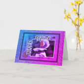 ローズブドインナー美しい感動的カード カード (黄色い花)