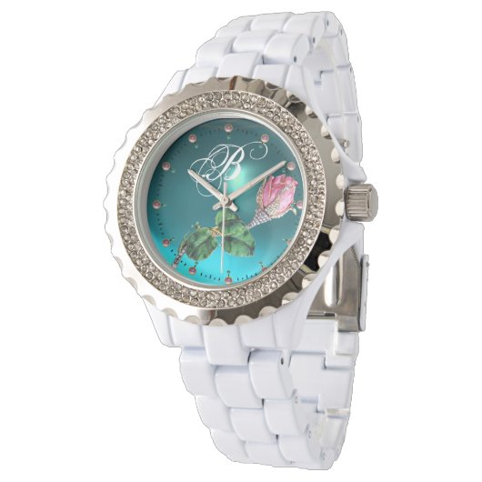 ローズブドジュエル及びダイアモンモノグラムブルージェム 腕時計 (アングル)