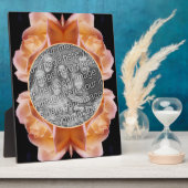 ローズブドフラワーティンテッド自分の写真を追加 フォトプラーク (側面)