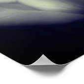 ローズブドフラワーブラックとホワイト ポスター (角)