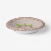 ローズブラウンパターン（の模様が）ある ペーパーボウル (傾斜あり)