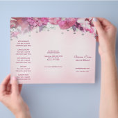 ローズブラッシュメニューと価格設定 チラシ (手)