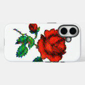 ローズブルームハーフトーン ファインアート Case-Mate iPhoneケース (裏面 (横))