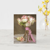 ローズブーケオンドリー感謝してい悔やみや弔慰ユー カード (黄色い花)