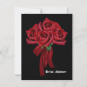 ローズブーケゴシックブライダルシャワー 招待状 (正面)