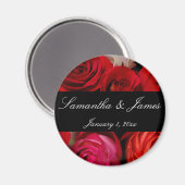 ローズブーケパーソナル結婚ズ マグネット (正面/裏面)