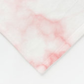 ローズブーケピンクモノグラム フリースブランケット (角)