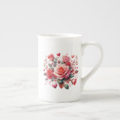 ローズブーケフローラデザイン-62103 ボーンチャイナマグカップ (右)