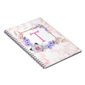 ローズブーケモノグラムピンク ノートブック (右側)