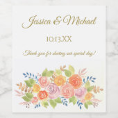 ローズブーケワインラベル ワインラベル (シングルラベル)