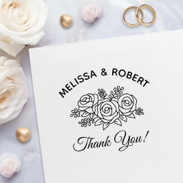 ローズブーケ結婚の感謝 セルフインキングスタンプ