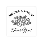 ローズブーケ結婚の感謝 ラバースタンプ (インプリント)