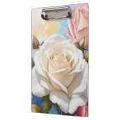 ローズブーケ絵画スデザイン クリップボード (左)