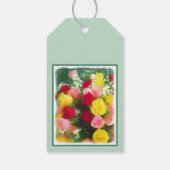 ローズブーケ絵画ーズ – かわいいオリジナルフラワーアート ギフトタグ (裏面)