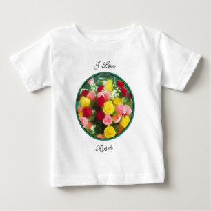 ローズブーケ絵画ーズ – かわいいオリジナルフラワーアート ベビーTシャツ