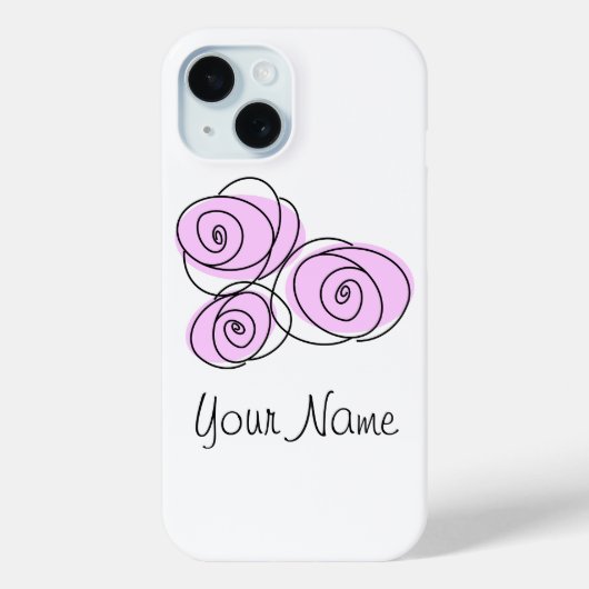 ローズブーケ薄紫名iPhoneケース Case-Mate iPhoneケース (裏面)