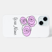 ローズブーケ薄紫名iPhoneケース Case-Mate iPhoneケース (裏面 (横))