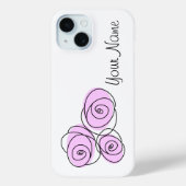 ローズブーケ薄紫名iPhone水平 Case-Mate iPhoneケース (裏面)