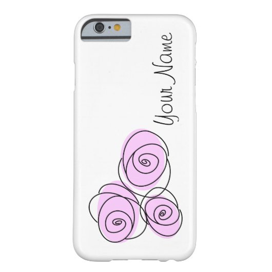 ローズブーケ薄紫名iPhone水平 Case-Mate iPhoneケース (裏面)