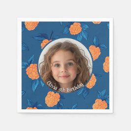 ローズベリカスタムーの写真と名前紙プレート スタンダードカクテルナプキン