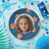 ローズベリカスタムーの写真と名前紙プレート ペーパープレート (パーティー)