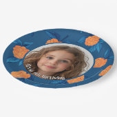 ローズベリカスタムーの写真と名前紙プレート ペーパープレート (アングル)