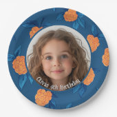 ローズベリカスタムーの写真と名前紙プレート ペーパープレート (正面)