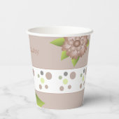 ローズベージュフローラ 紙コップ (裏面)